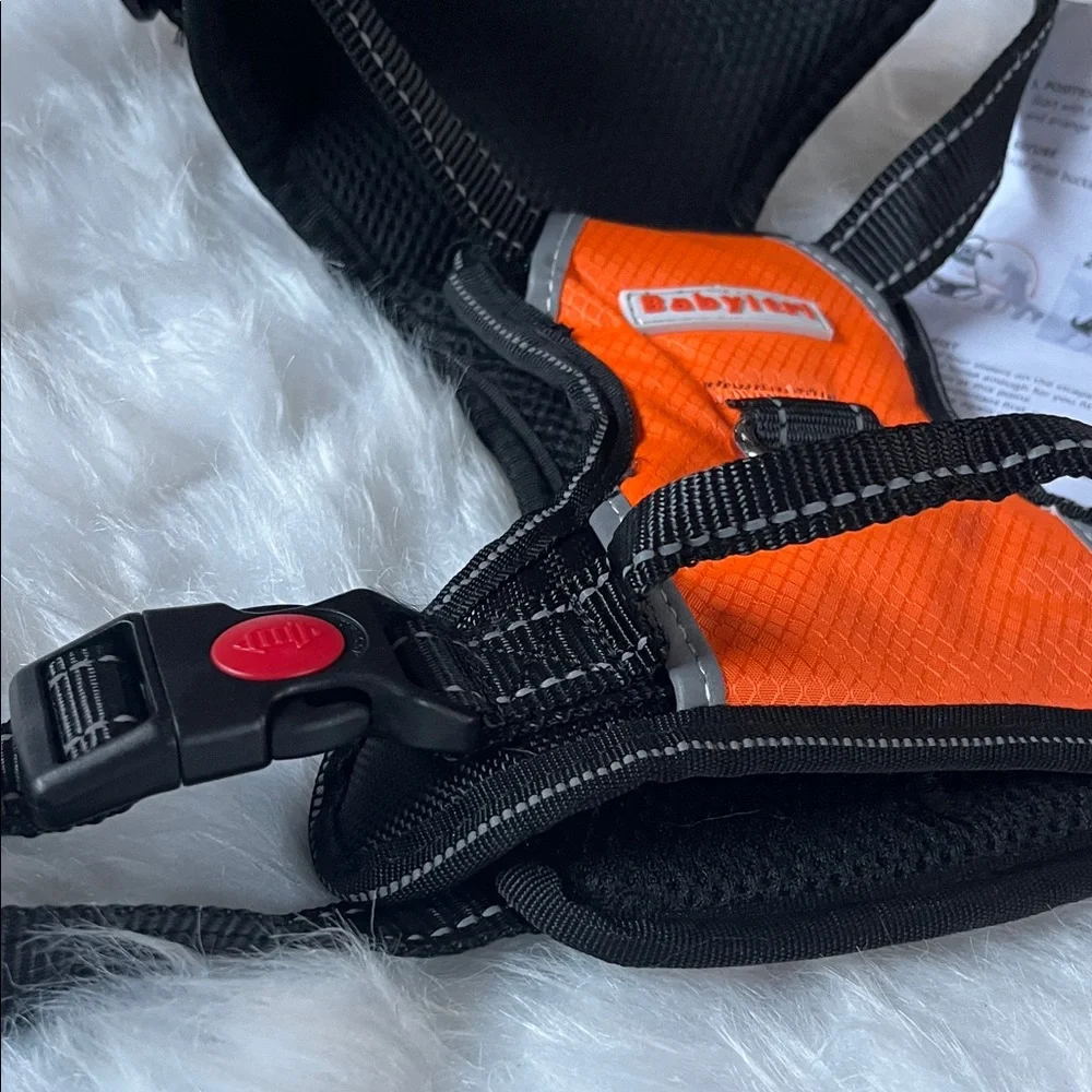 NWT Orange and Black Dog Harness adjustable straps with safely lock Large - Picture 5 of 11